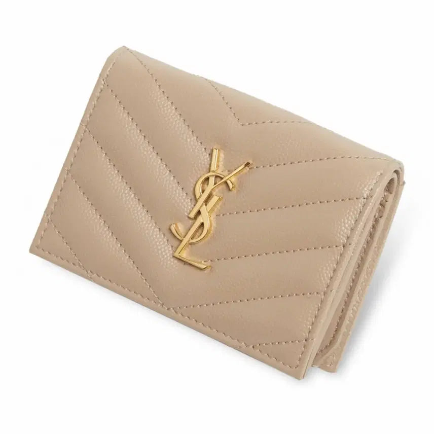 [BUNJANG] Saint Laurent Card Wallet / 생로랑 텍스처드 모노그램 카드 지갑