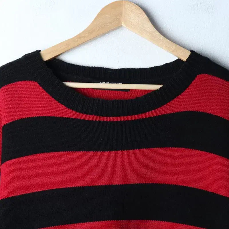 [BUNJANG] F Vintage Striped Knit Sweater / (F) 브랜드빈티지 니트 오버핏 스트라이프 헤비 그런지-1747D