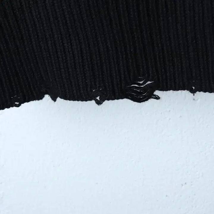 [BUNJANG] F Vintage Striped Knit Sweater / (F) 브랜드빈티지 니트 오버핏 스트라이프 헤비 그런지-1747D