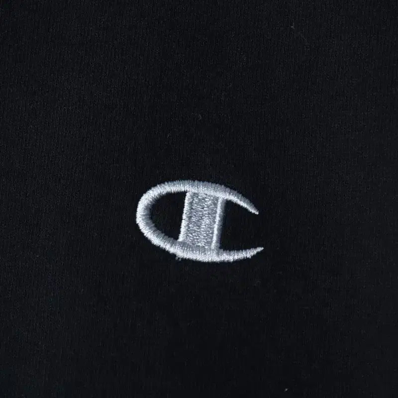 [BUNJANG] Champion Hoodie Small Logo Black / (M-XL) 챔피온 후드티셔츠 스몰로고 블랙 기모 올드스쿨-17489