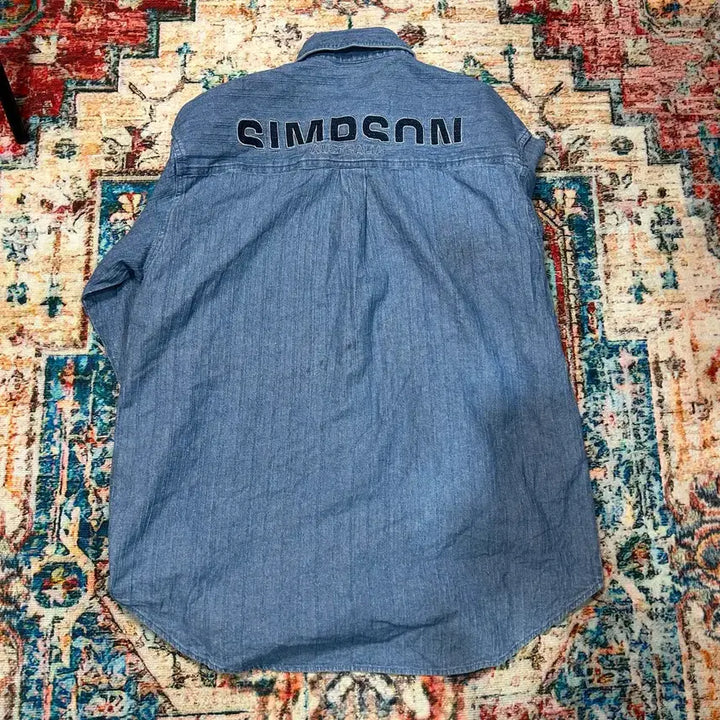[BUNJANG] Simpson Denim Shirt / [L] 심슨(simpson) 자수 데님 셔츠