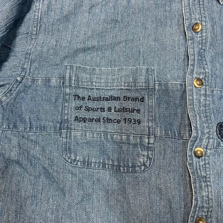 [BUNJANG] Simpson Denim Shirt / [L] 심슨(simpson) 자수 데님 셔츠