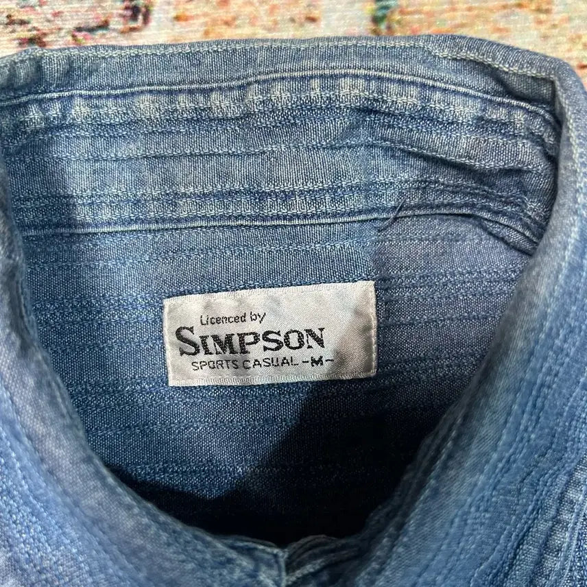[BUNJANG] Simpson Denim Shirt / [L] 심슨(simpson) 자수 데님 셔츠