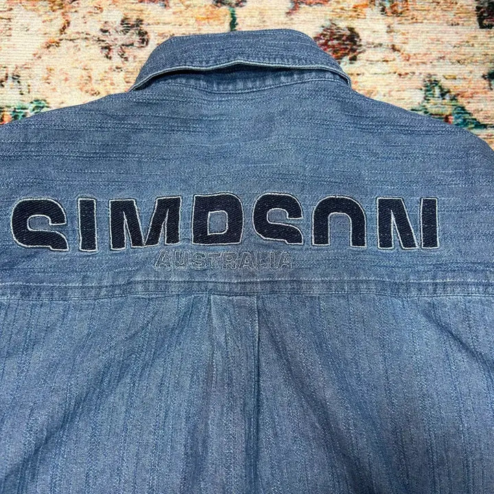 [BUNJANG] Simpson Denim Shirt / [L] 심슨(simpson) 자수 데님 셔츠