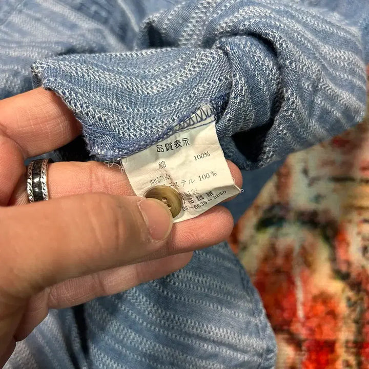 [BUNJANG] Simpson Denim Shirt / [L] 심슨(simpson) 자수 데님 셔츠