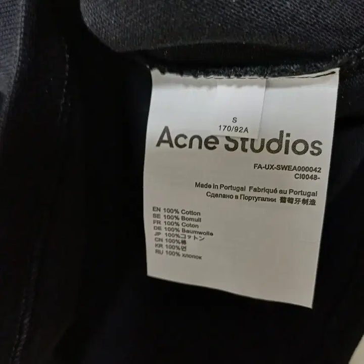 [BUNJANG] Acne Studios Front Logo T-shirt Bundle Set / 아크네스튜디오 앞로고 티셔츠 화이트+블랙 / 두벌 일괄 판매
