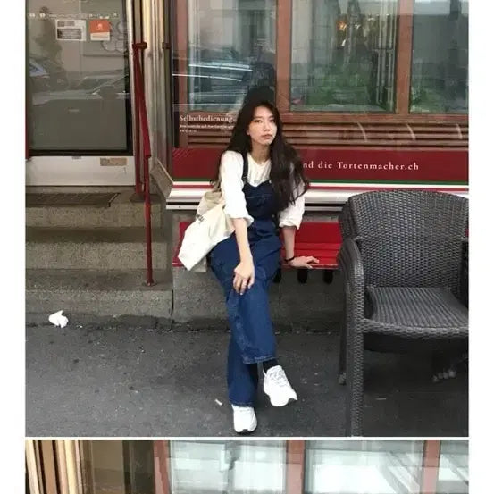 [BUNJANG] Archive J2U Vintage Carpenter Overalls Denim Jeans / 아카이브제이투유 빈티지 카펜터 오버롤 데님 진청s