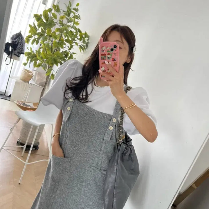 [BUNJANG] JAY Fit Long Knit Suspender Dress / 제이핏 롱니트멜빵원피스 니트롱원피스 니트원피스 나시원피스 민소매원피스