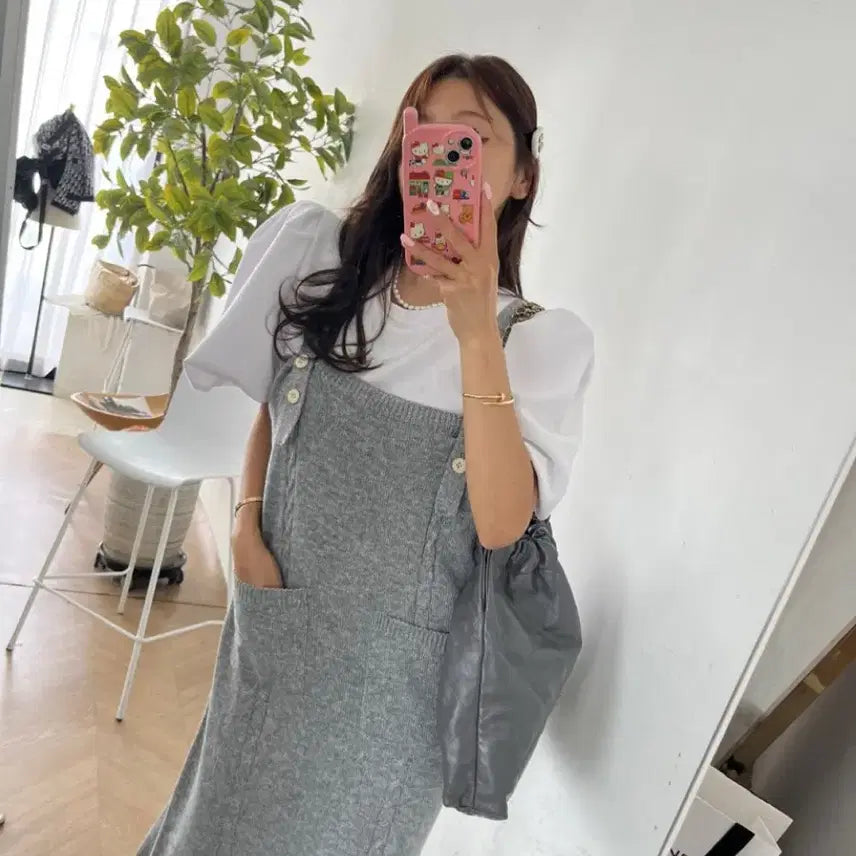 [BUNJANG] JAY Fit Long Knit Suspender Dress / 제이핏 롱니트멜빵원피스 니트롱원피스 니트원피스 나시원피스 민소매원피스