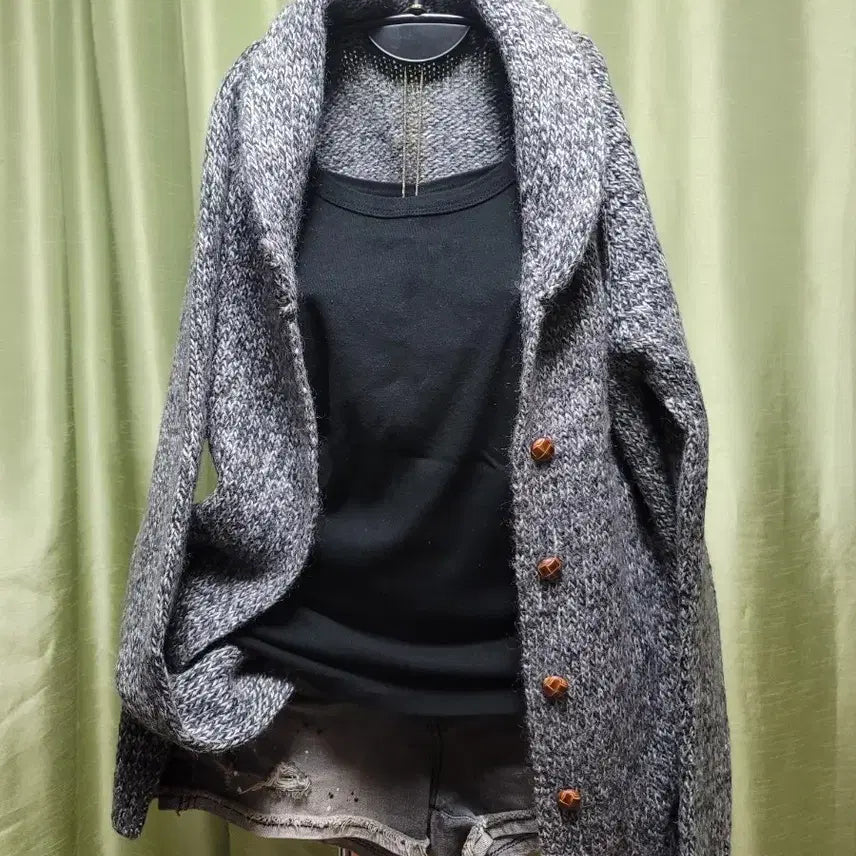 [BUNJANG] Loose Fit Knit Cardigan / 여성 니트 가디건/ 루즈핏 가을코디 세트 레이어드 스타일