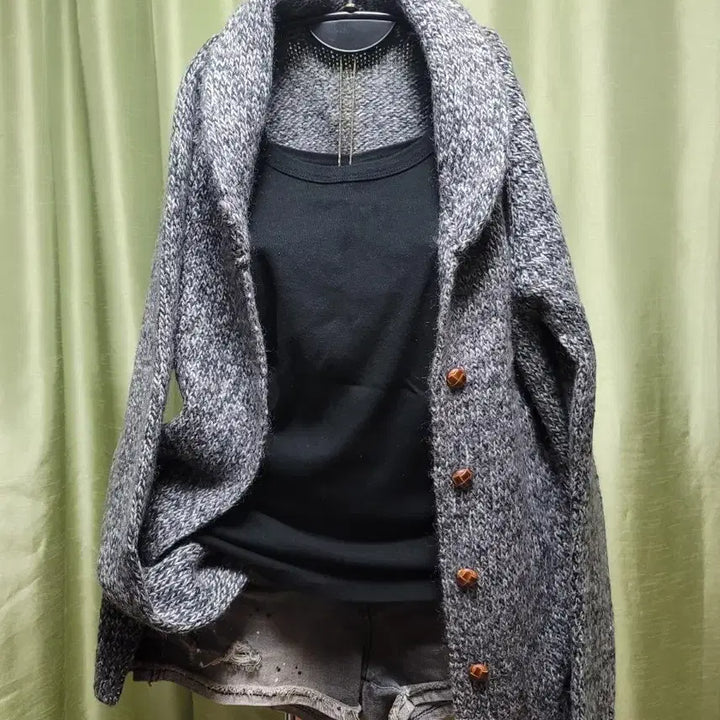 [BUNJANG] Loose Fit Knit Cardigan / 여성 니트 가디건/ 루즈핏 가을코디 세트 레이어드 스타일