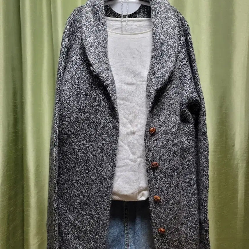 [BUNJANG] Loose Fit Knit Cardigan / 여성 니트 가디건/ 루즈핏 가을코디 세트 레이어드 스타일