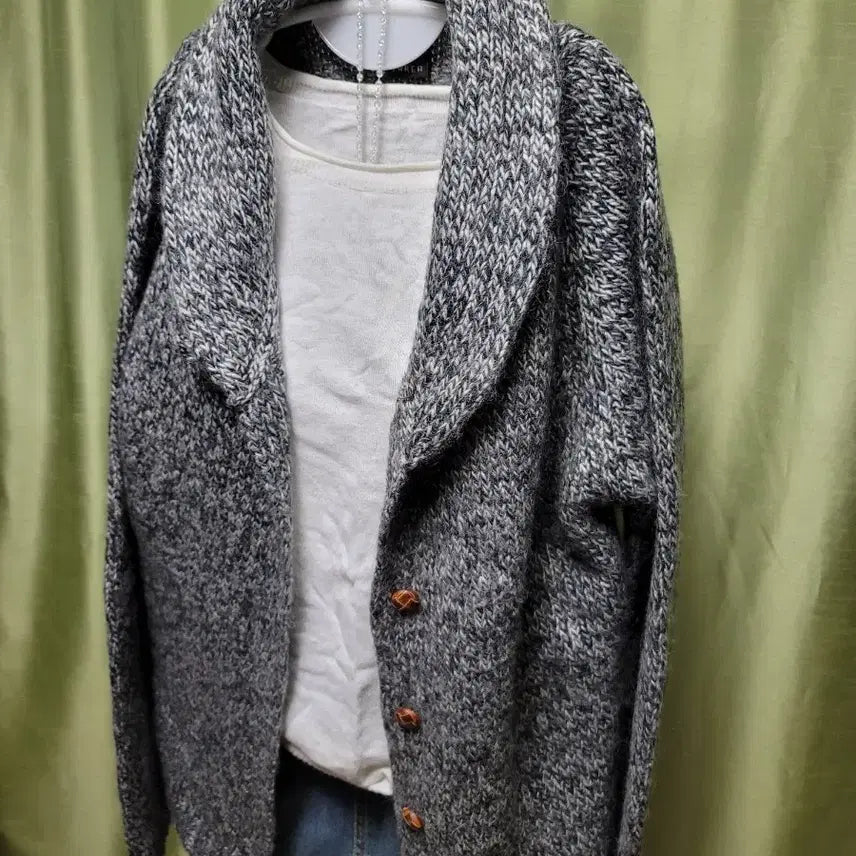 [BUNJANG] Loose Fit Knit Cardigan / 여성 니트 가디건/ 루즈핏 가을코디 세트 레이어드 스타일