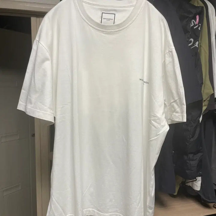 [BUNJANG] Wooyoungmi Flower Back Logo T-shirt White 50 / 우영미 플라워 백로고 반팔티 흰색 50