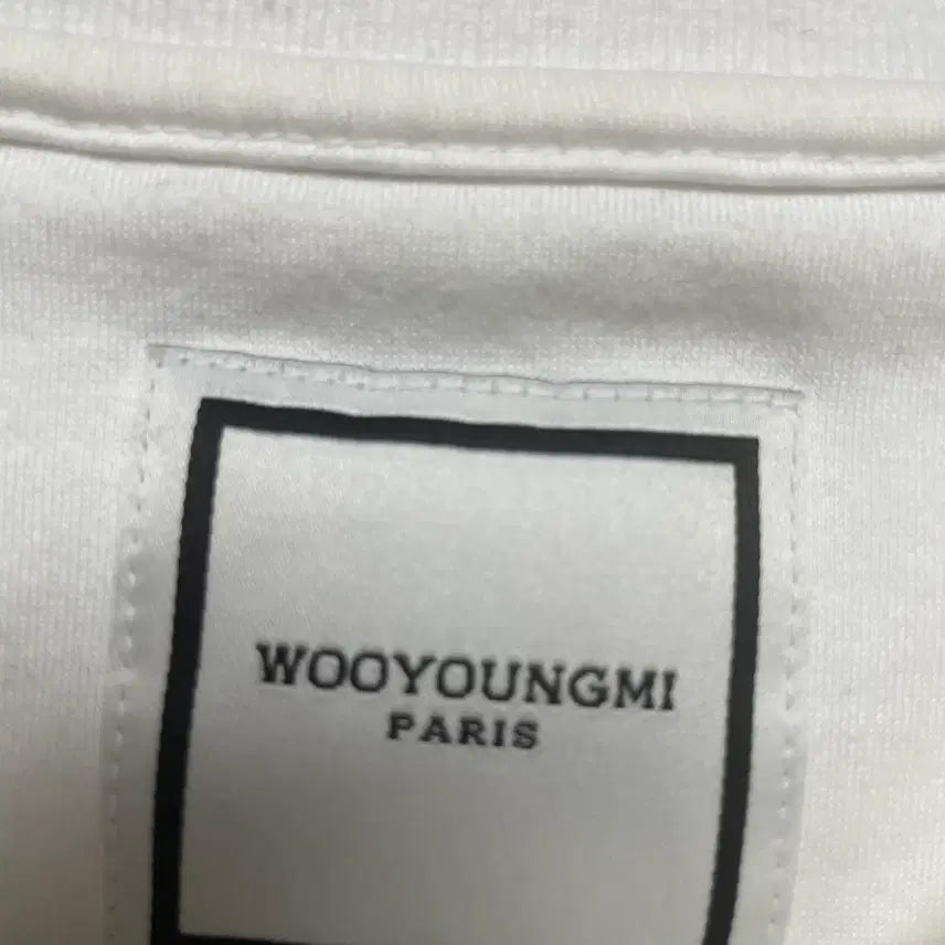 [BUNJANG] Wooyoungmi Flower Back Logo T-shirt White 50 / 우영미 플라워 백로고 반팔티 흰색 50