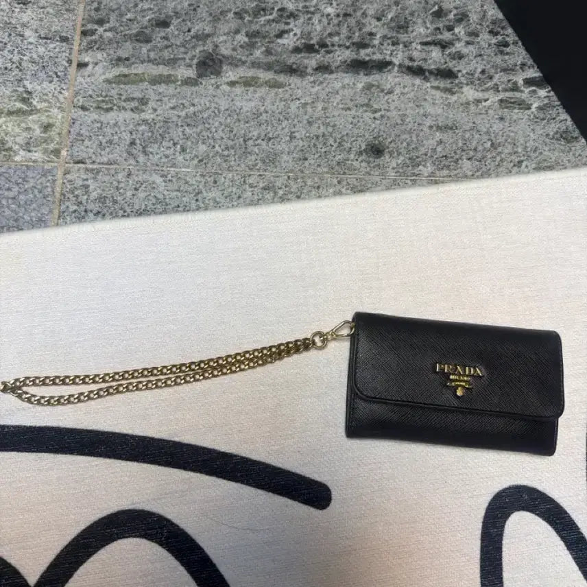[BUNJANG] Prada Chain Wallet Full Package / 풀박 프라다체인반지갑
