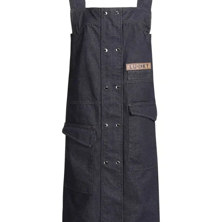 [BUNJANG] Lucky Chouette Denim Dress / 럭키슈에뜨 데님 원피스