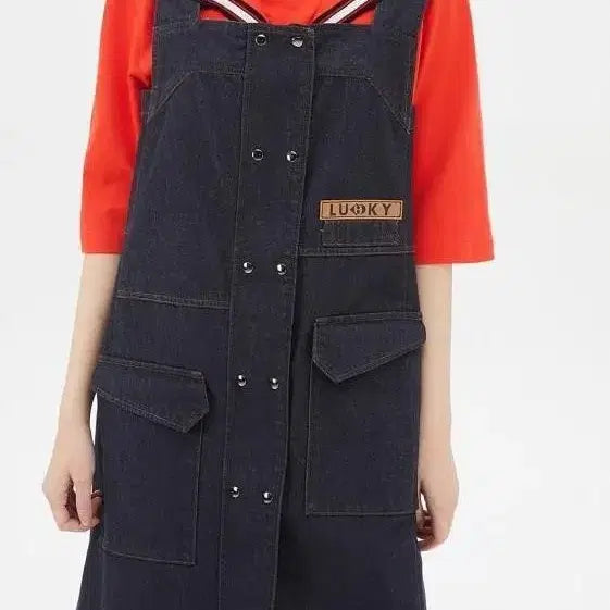 [BUNJANG] Lucky Chouette Denim Dress / 럭키슈에뜨 데님 원피스