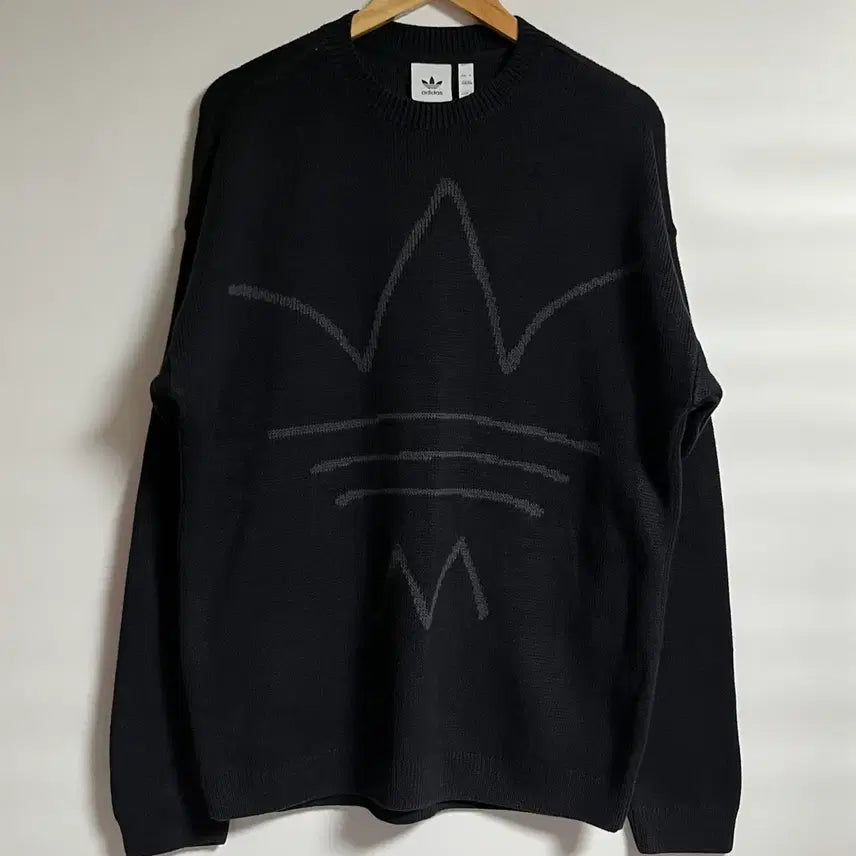 [BUNJANG] Adidas Oversized Big Logo Knit Sweater L / 공용 아디다스 오버핏 빅로고 니트 스웨터 L