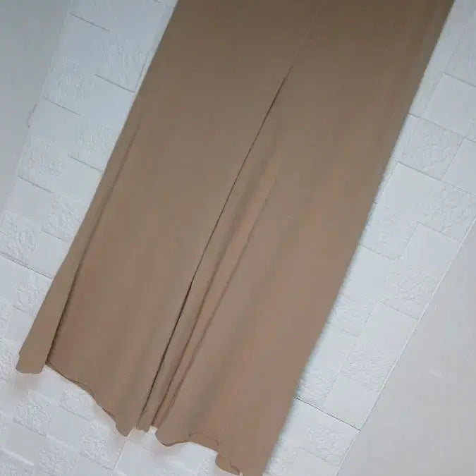 [BUNJANG] Casual Beige Knit Wide Pants - Size 66 / 새상품)간절기 베이지 니트 와이드 팬츠ㅡ66