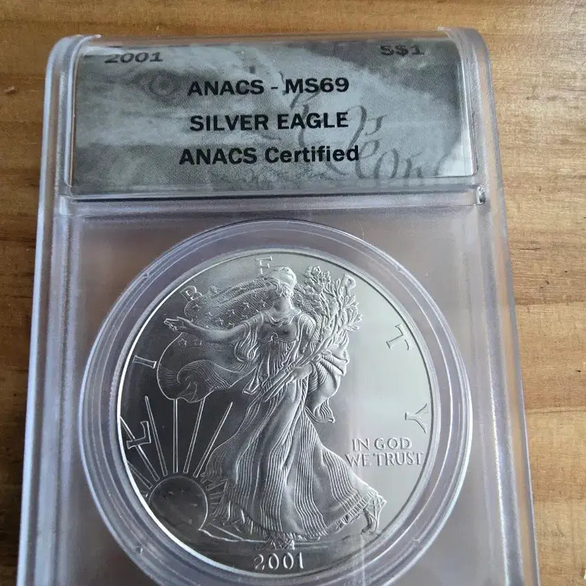 [BUNJANG] Silver Eagle 2001 MS69 Coin / 2001년 실버 이글 ANACS MS69 은화