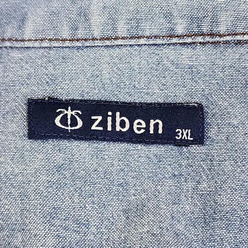[BUNJANG] ZIBEN Work Shirt Denim Blue 3XL / [3XL] ZIBEN 워크 셔츠 (데님블루)