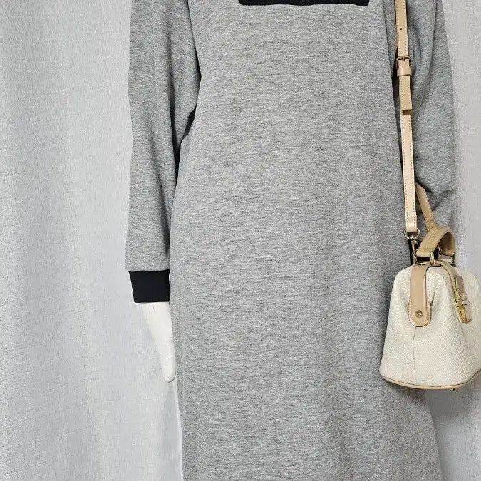 [BUNJANG] Grey Black Zipper Dress / 새옷---회색 검정 자크 원피스