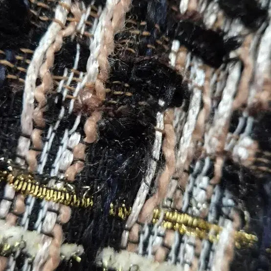 [BUNJANG] Tweed Padded Jacket 66-77 / 안감누빔 트위드 금장 버튼 자켓 66~77