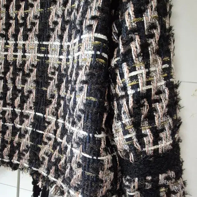 [BUNJANG] Tweed Padded Jacket 66-77 / 안감누빔 트위드 금장 버튼 자켓 66~77