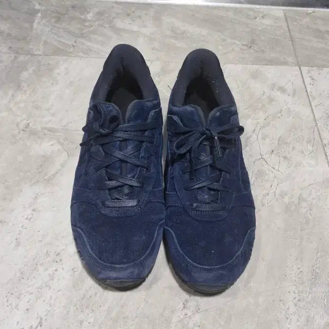 [BUNJANG] Asics Navy Suede Sneakers / 아식스 스웨이드 운동화 네이비