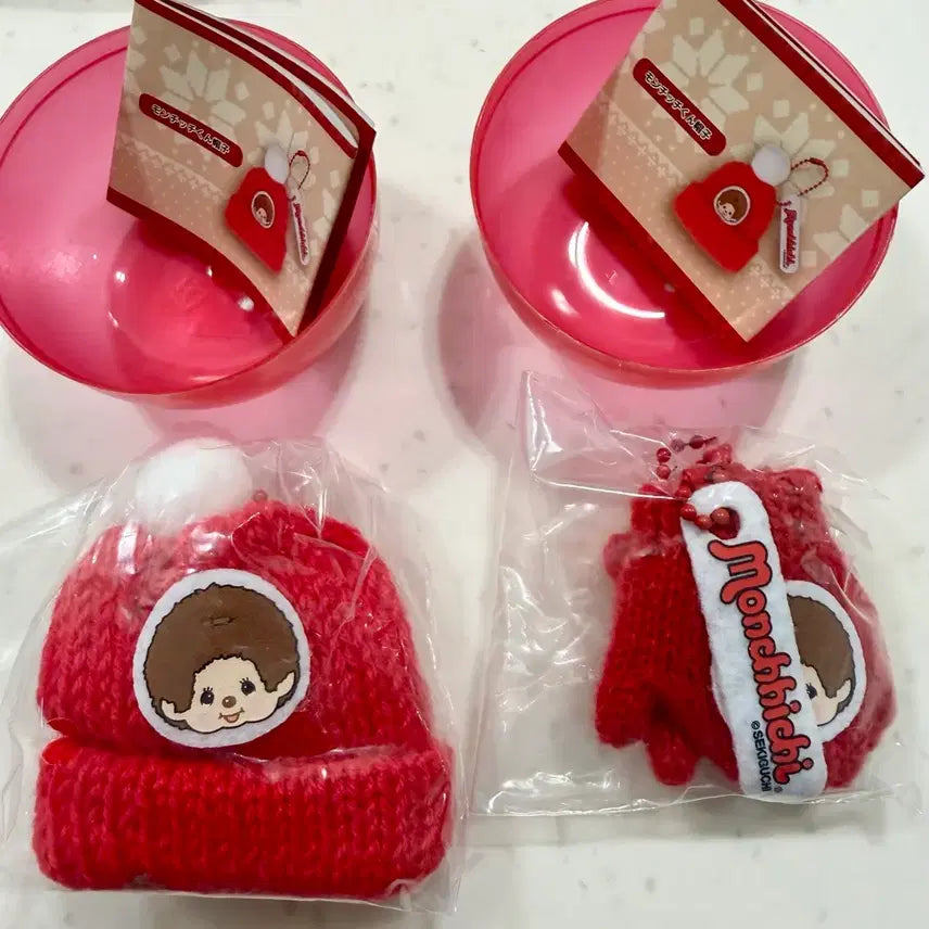 [BUNJANG] Monchhichi Accessories Bundle Set / 몬치치 가챠 모자 장갑 일괄