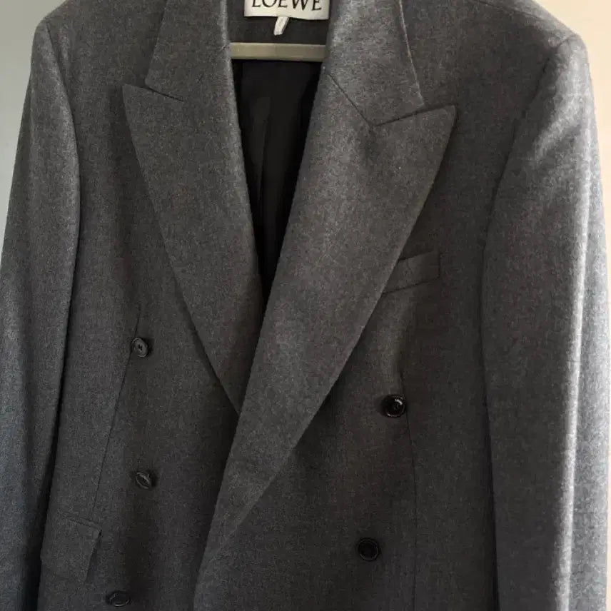[BUNJANG] Loewe Double Breasted Wool Coat Gray / 로에베 더블 브레스티드 울 코트 그레이