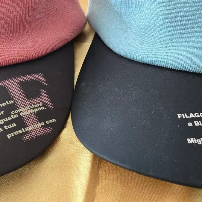 [BUNJANG] Fila Golf Cap (Pink & Blue) - Set / 휠라 골프 캡 모자 핑크/블루 2개