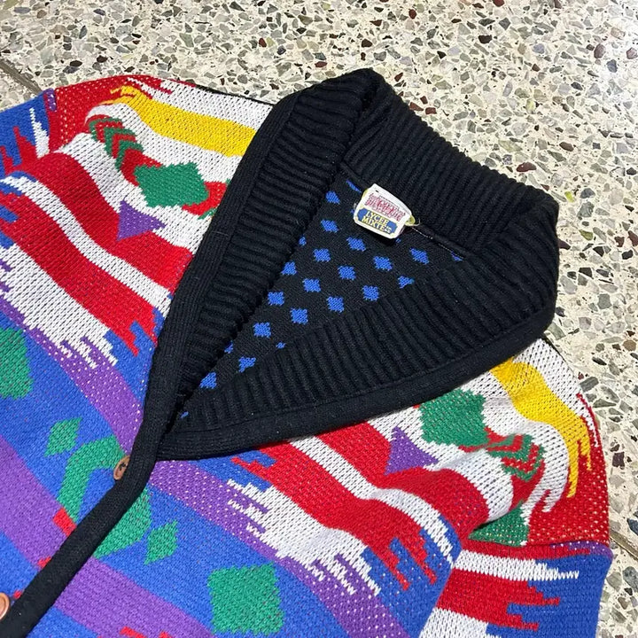 [BUNJANG] Vintage Pattern Knit Cardigan / 빈티지(vintage) 패턴 니트 가디건