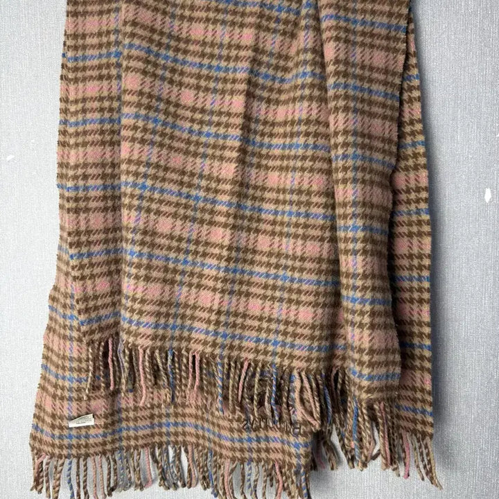 [BUNJANG] Burberry Check Muffler Brown/Pink/Blue / 버버리 체크 머플러 브라운/핑크/블루