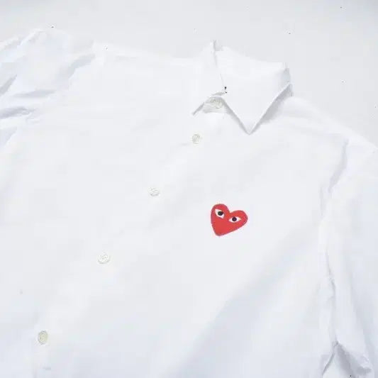 [BUNJANG] Comme Des Garcons Play White Shirt S / 꼼데가르송 화이트 셔츠 남방 S M0008