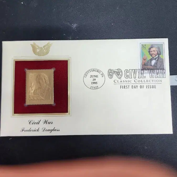 [BUNJANG] Vintage Gold Plated Stamp Souvenir / 15번 미국 금도금 우표 초일봉투 옛날돈 옛날물건