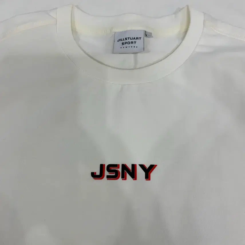 [BUNJANG] JILLSTUART SPORT JSNY White Short Sleeve T-Shirt / 질스튜어트 스포츠 JSNY 흰색 반팔 티셔츠