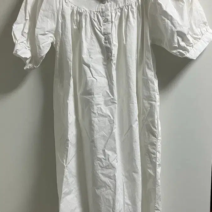 [BUNJANG] Oggitt White Puff Pajama Dress (L) / Oggitt 오끼뜨 화이트 퍼프 원피스 (파자마)