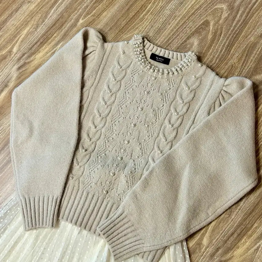 [BUNJANG] B.CINI Pearl Knit & Dot Skirt Bundle Set / 바이씨니 진주니트 도트샤 아이보리 일괄판매