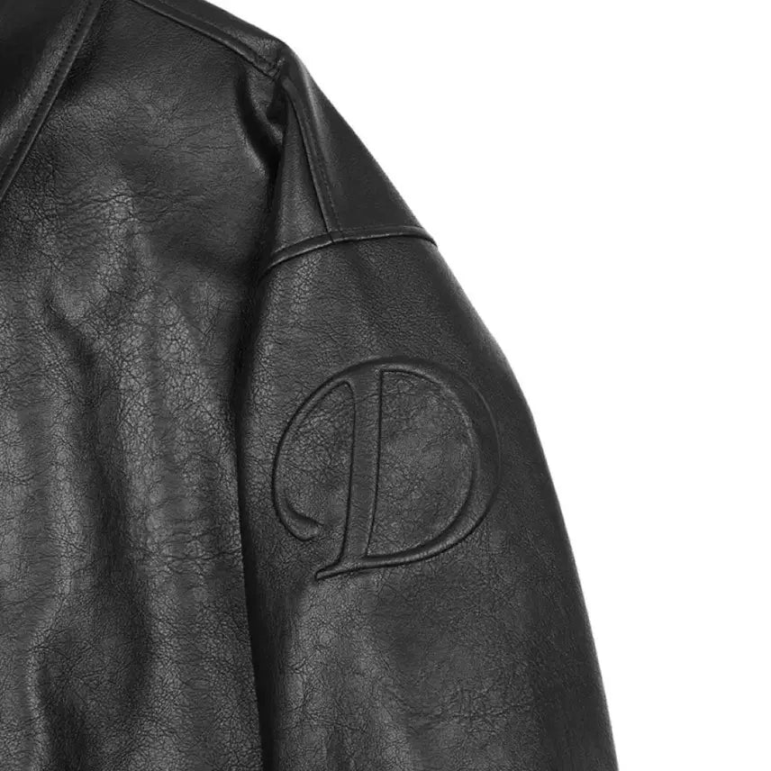 [BUNJANG] DEINET D Half Leather Jacket / DEINET D HALF LEATHER JACKET IN BLACK