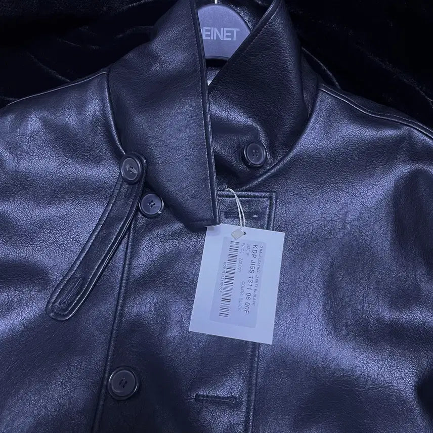 [BUNJANG] DEINET D Half Leather Jacket / DEINET D HALF LEATHER JACKET IN BLACK