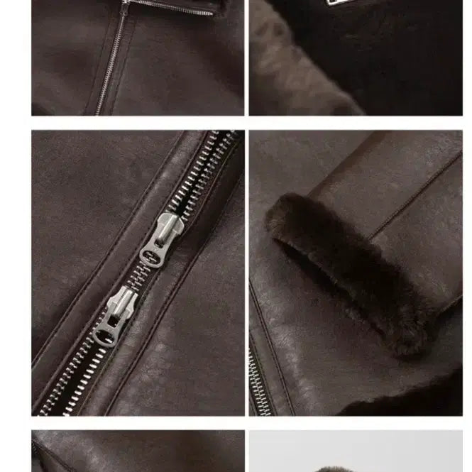 [BUNJANG] Mongdol Eco-Fur Crop Mustang Brown / 몽돌 에코퍼 크롭 무스탕 브라운