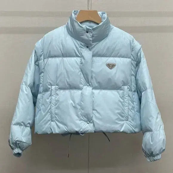 [BUNJANG] Prada Karina Re-Nylon Convertible Crop Padded Jacket / 프라다 카리나 리나일론 컨버터블 크롭 패딩