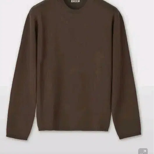 [BUNJANG] Coore Topfill Wool Round Knit Dark Brown / 쿠어 탑필 울 라운드 니트 다크브라운