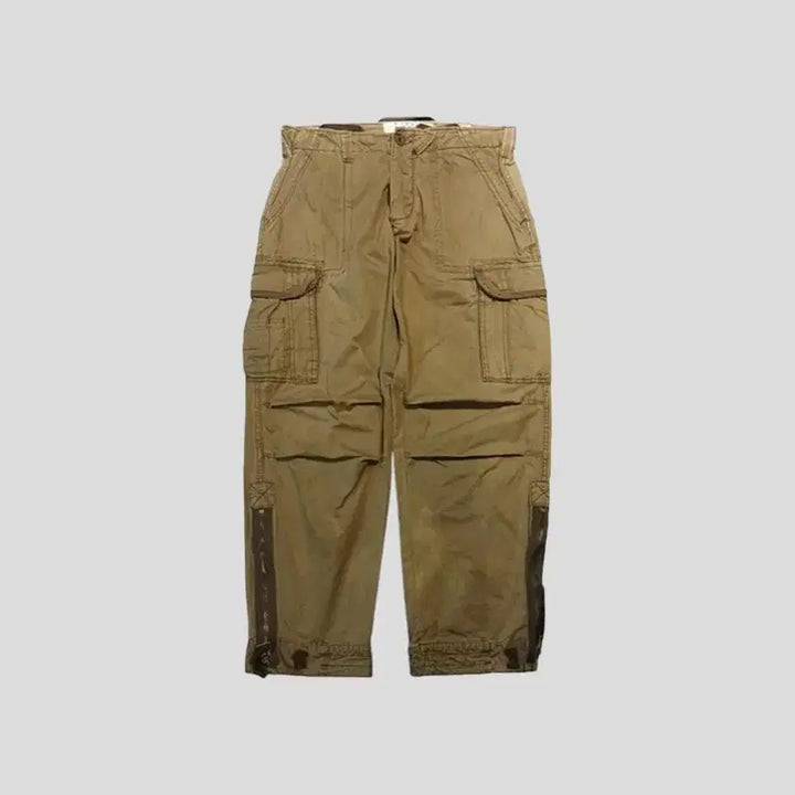[BUNJANG] Abercrombie &amp; Fitch Khaki Military Cargo Pants / 아베크롬비 앤 피치 카키 멀티포켓 밀리터리 무릎절개 사이드지퍼 카고바지