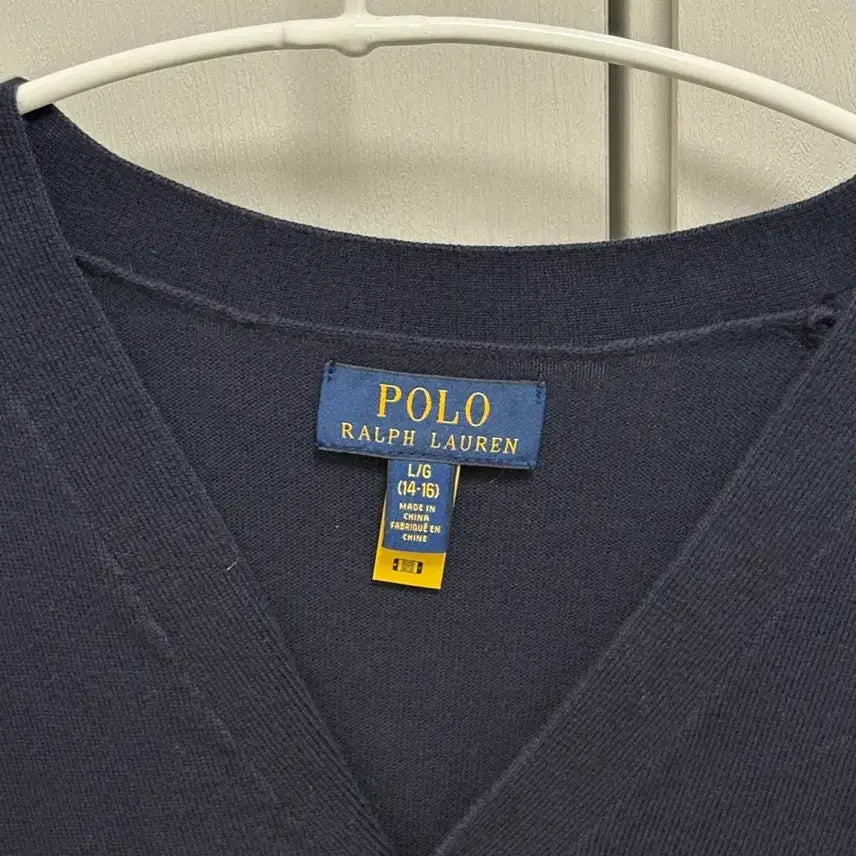 [BUNJANG] Polo Boys V-Neck Cardigan (L) Navy / 폴로 보이즈 브이넥 가디건 L (55) 네이비