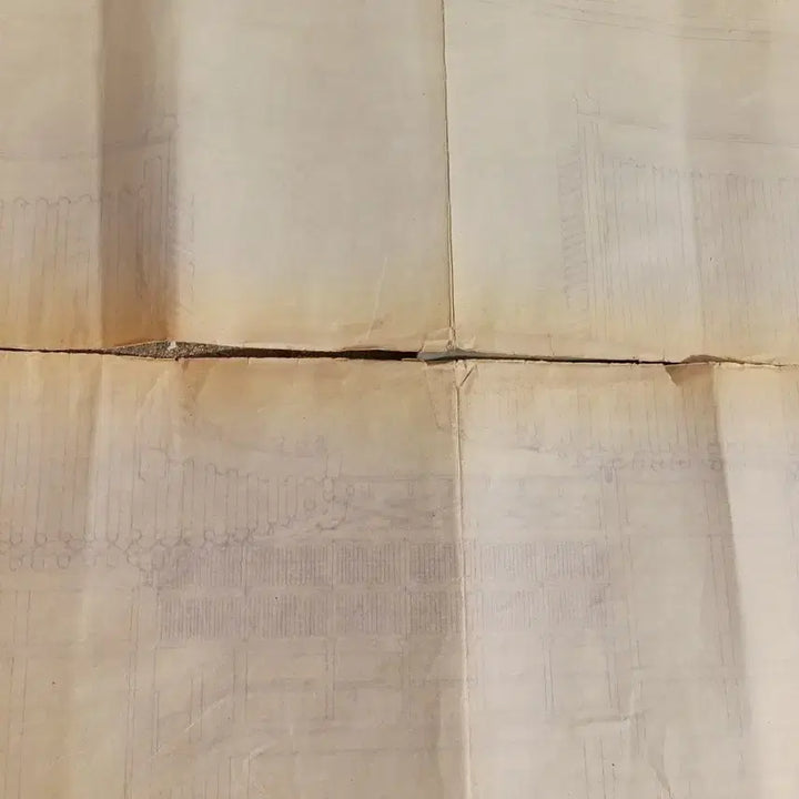 [BUNJANG] Old Geunjeongjeon Architectural Blueprint / 오래된 건축 도면 청사진  근정전