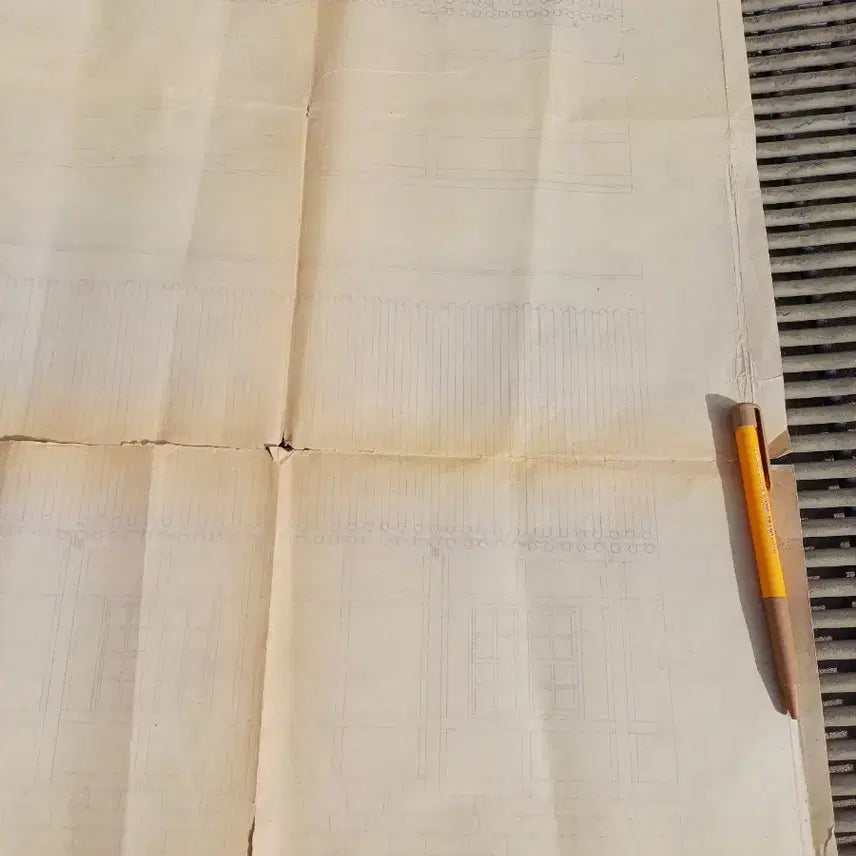 [BUNJANG] Old Geunjeongjeon Architectural Blueprint / 오래된 건축 도면 청사진  근정전