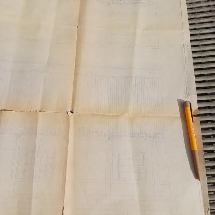 [BUNJANG] Old Geunjeongjeon Architectural Blueprint / 오래된 건축 도면 청사진  근정전